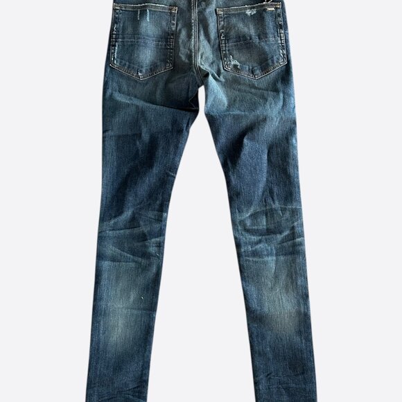 Amiri Broken Deep Indigo Distressed Jeans - Picture 2 of 4